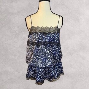 Victoria’s Secret Lace Trim Leopard Print Romper